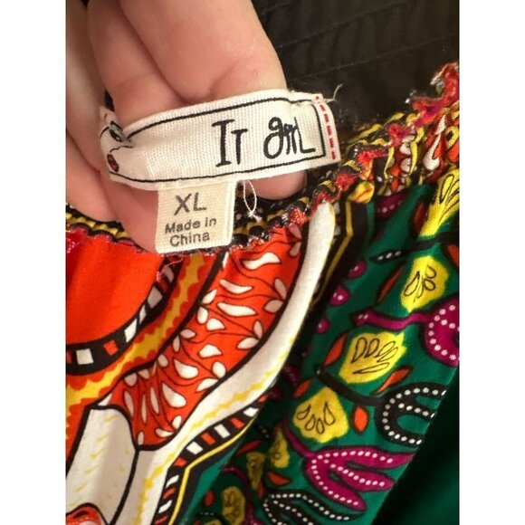 It girl green boho top size XL - Picture 4 of 7